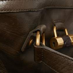 Pre Owned حقيبة سان لوران ميوز جلد أخضر نمط كبير