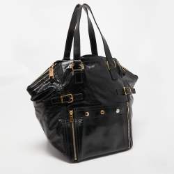 Pre Owned حقيبة يد ايف سان لوران داونتاون كبيرة جلد بني