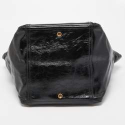 Pre Owned حقيبة يد ايف سان لوران داونتاون كبيرة جلد بني