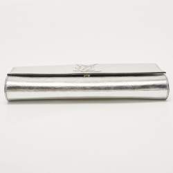 Pre Owned حقيبة كلتش ايف سان لوران بيل دو جور جلد لامع بيج بقلاب