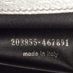 Pre Owned حقيبة كلتش ايف سان لوران بيل دو جور جلد لامع بيج بقلاب