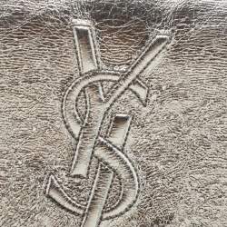 Pre Owned حقيبة كلتش ايف سان لوران بيل دو جور جلد لامع بيج بقلاب