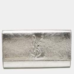 Pre Owned حقيبة كلتش ايف سان لوران بيل دو جور جلد لامع بيج بقلاب