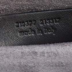 Pre Owned Yves Saint Laurent Grey Stingray Embossed Leather Sac Muse Clutch