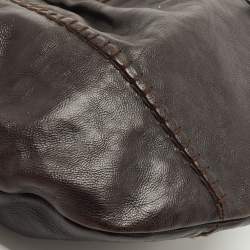Pre Owned Yves Saint Laurent Dark Brown Leather Vincennes Mombasa Hobo