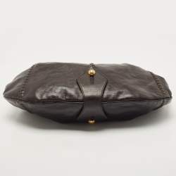 Pre Owned Yves Saint Laurent Dark Brown Leather Vincennes Mombasa Hobo