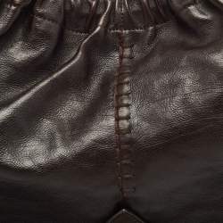 Pre Owned Yves Saint Laurent Dark Brown Leather Vincennes Mombasa Hobo