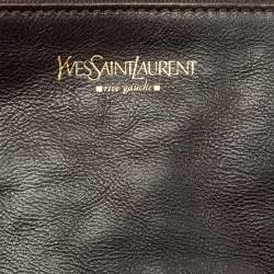 Pre Owned Yves Saint Laurent Dark Brown Leather Vincennes Mombasa Hobo