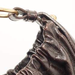 Pre Owned Yves Saint Laurent Dark Brown Leather Vincennes Mombasa Hobo