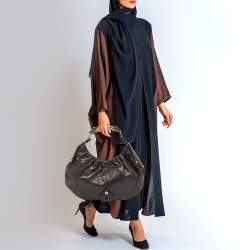 Pre Owned Yves Saint Laurent Dark Brown Leather Vincennes Mombasa Hobo