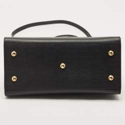 Pre Owned Yves Saint Laurent Black Leather Small Cabas Chyc Satchel