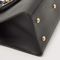 Pre Owned Yves Saint Laurent Black Leather Small Cabas Chyc Satchel