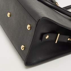 Pre Owned Yves Saint Laurent Black Leather Small Cabas Chyc Satchel