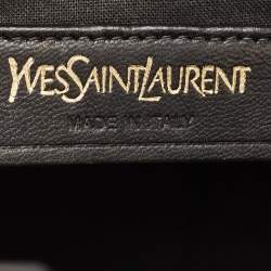 Pre Owned Yves Saint Laurent Black Leather Small Cabas Chyc Satchel