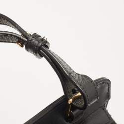 Pre Owned Yves Saint Laurent Black Leather Small Cabas Chyc Satchel