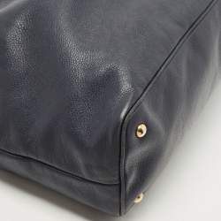 Pre Owned Yves Saint Laurent Nay Blue Leather Belle De Jour Tote