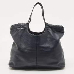 Pre Owned Yves Saint Laurent Nay Blue Leather Belle De Jour Tote