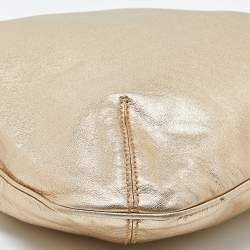 Pre Owned Yves Saint Laurent Metallic Gold Leather Sac Metropolis Tote