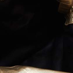 Pre Owned Yves Saint Laurent Metallic Gold Leather Sac Metropolis Tote