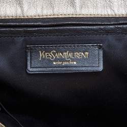 Pre Owned Yves Saint Laurent Metallic Gold Leather Sac Metropolis Tote