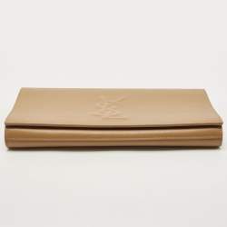 Pre Owned Yves Saint Laurent Tan Leather Belle De Jour Clutch