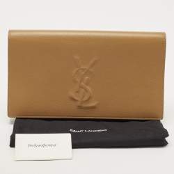 Pre Owned Yves Saint Laurent Tan Leather Belle De Jour Clutch