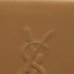 Pre Owned Yves Saint Laurent Tan Leather Belle De Jour Clutch