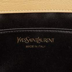 Pre Owned Yves Saint Laurent Tan Leather Belle De Jour Clutch