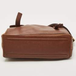 Yves Saint Laurent Brown Canvas and Leather Medium Muse Bag