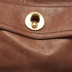 Yves Saint Laurent Brown Canvas and Leather Medium Muse Bag