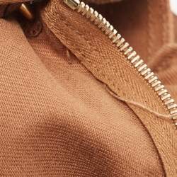 Yves Saint Laurent Brown Canvas and Leather Medium Muse Bag