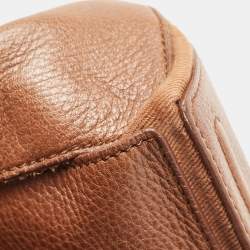 Yves Saint Laurent Brown Canvas and Leather Medium Muse Bag