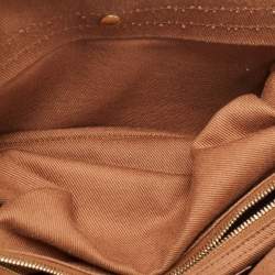 Yves Saint Laurent Brown Canvas and Leather Medium Muse Bag
