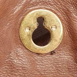 Yves Saint Laurent Brown Canvas and Leather Medium Muse Bag