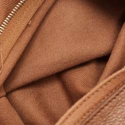 Yves Saint Laurent Brown Canvas and Leather Medium Muse Bag