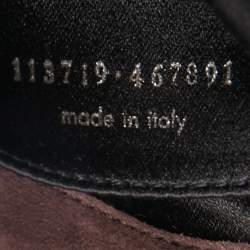 Pre Owned Yves Saint Laurent Brown Nadia Wristlet Pochette Bag