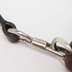 Pre Owned Yves Saint Laurent Brown Nadia Wristlet Pochette Bag