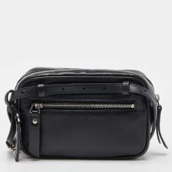 Pre Owned Saint Laurent Black Leather Loulou Belt Bag