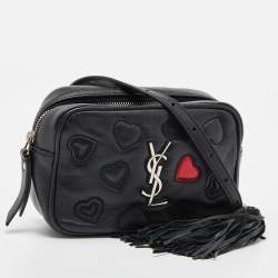 Pre Owned Saint Laurent Black Leather Loulou Belt Bag