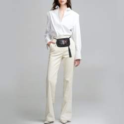 Pre Owned Saint Laurent Black Leather Loulou Belt Bag