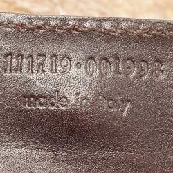 Pre Owned Yves Saint Laurent Pale Pink Suede Mombasa Horn Hobo