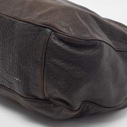 Pre Owned Yves Saint Laurent Brown Leather Large Roady Hobo