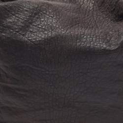 Pre Owned Yves Saint Laurent Brown Leather Large Roady Hobo