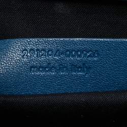 Pre Owned Yves Saint Laurent Teal Blue Leather Medium Cabas Chyc Shoulder Bag