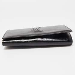 Pre Owned Yves Saint Laurent Black Patent Leather Belle De Jour Wallet on Chain