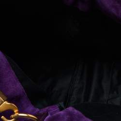 Pre Owned Yves Saint Laurent Purple Patent Leather Roady Hobo