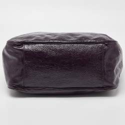 Pre Owned Yves Saint Laurent Purple Patent Leather Roady Hobo