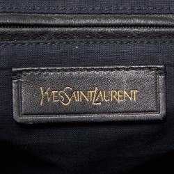 Pre Owned Yves Saint Laurent Blue Leather Medium Cabas Chyc Tote