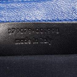 Pre Owned Yves Saint Laurent Blue Leather Medium Cabas Chyc Tote