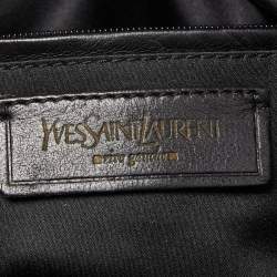 Yves Saint Laurent Metallic Brown Leather La Boheme Hobo